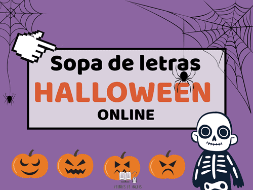 Sopa de letras de Halloween en inglés online