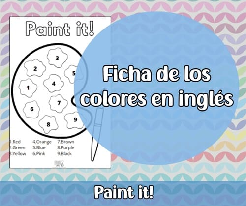 Ficha de los colores en ingles - Paint it