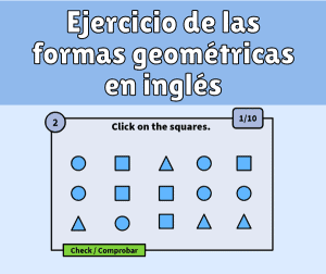 Ejercicio de las formas geométricas en inglés