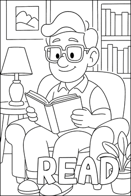[PDF] Dibujo para colorear en inglés del verbo DANCE