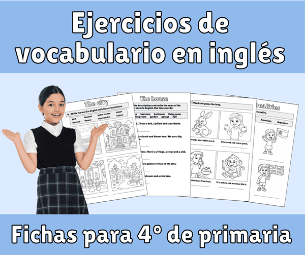 [PDF] Fichas de inglés para cuarto de primaria