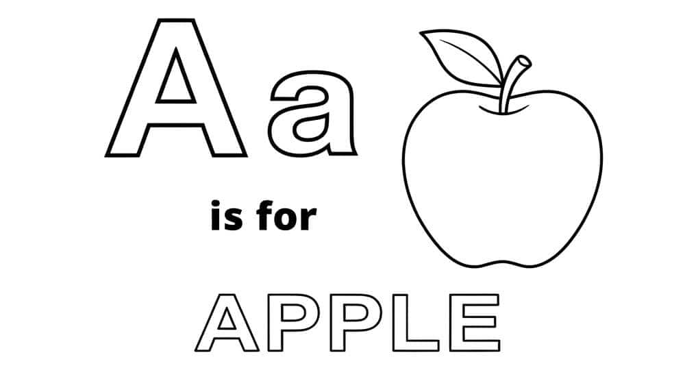Dibujo de la letra A en inglés para colorear online